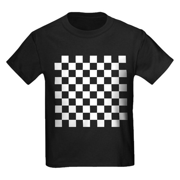 CafePress - Checkerboard Kids Dark T Shirt - Dark T-Shirt Kids XS-XL