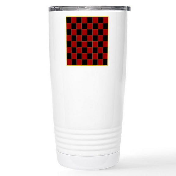 CafePress - Checkerboard Stainless Steel Travel Mug - Insulated Stainless Steel Travel Tumbler 20 oz.