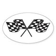 thumbnail image 1 of CafePress - Checkered Flag, Race, Racing, Motorsports Sticker - Sticker (Oval), 1 of 1