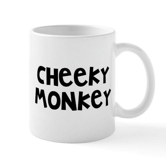 CafePress - Cheeky Monkey - 11 oz Ceramic Mug - Novelty Coffee Tea Cup