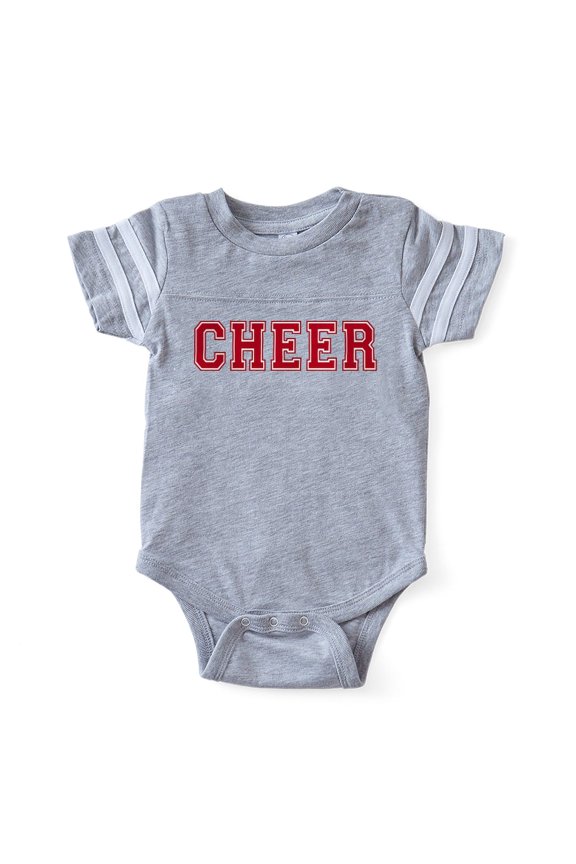 - Cheer Blockletters_Tr - Cute Infant Baby Football Bodysuit