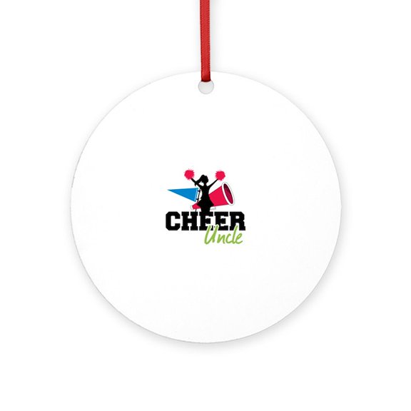 CafePress - Cheer Uncle - Round Wood Ornament 4"