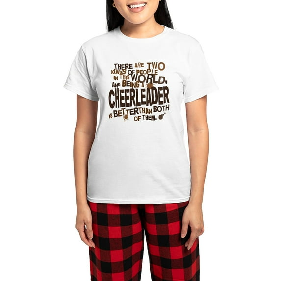 CafePress - Cheerleader (Funny) Gift Women's Light Pajamas - Women's Short Sleeve Print T-Shirt and Pants Light Cotton Pajama Set