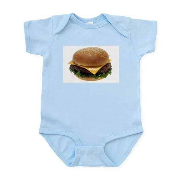 CafePress - Cheeseburger Love Infant Bodysuit - Baby Light Bodysuit, Size Newborn - 24 Months