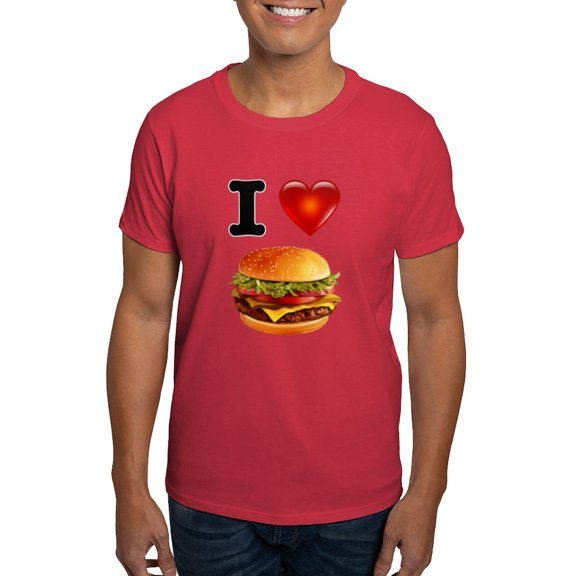 CafePress - Cheeseburger Love T Shirt - Men's Classic Graphic Cotton T-Shirt