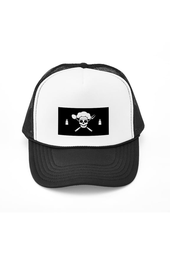 - Chef Pirate - Adjustable Unisex Printed Trucker Hat with Mesh Back