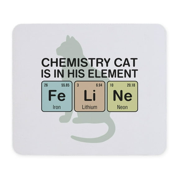 CafePress - Chemistry Cat Mousepad - Non-slip Rubber Mousepad, Gaming Mouse Pad