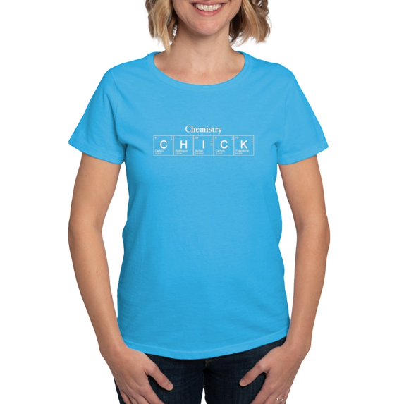 CafePress - Chemistry Chick Women's Dark T Shirt - Women's Traditional Fit Dark T-Shirt