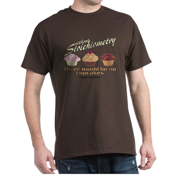 CafePress - Chemistry Cupcakes Dark T Shirt - 100% Cotton T-Shirt