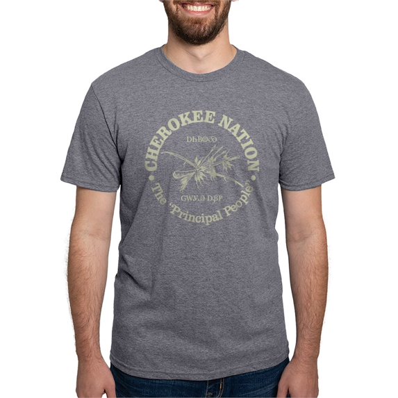 CafePress - Cherokee Nation T Shirt - Mens Tri-blend T-Shirt