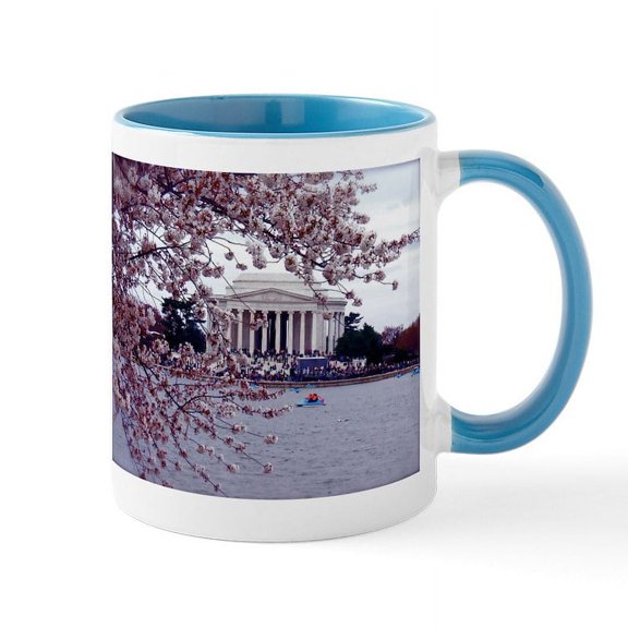CafePress - Cherry Blossoms, Washington, DC Mug - 11 oz Ceramic Mug - Novelty Coffee Tea Cup