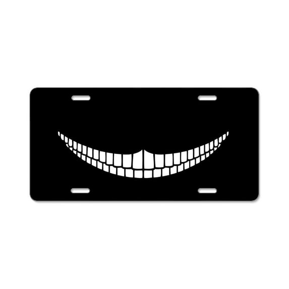 CafePress - Cheshire Grin - Aluminum License Plate, Front License Plate, Vanity Tag