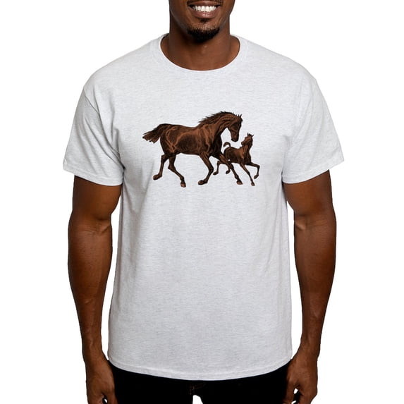 CafePress - Chestnut Mare And Foal Men's Value T Shirt - Men's Classic Graphic T-Shirt