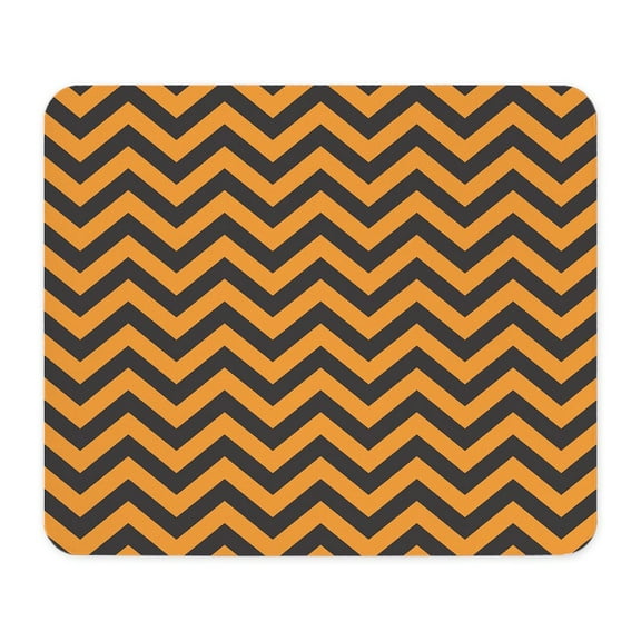 CafePress - Chevron Orange Black - Non-slip Rubber Mousepad, Gaming Mouse Pad