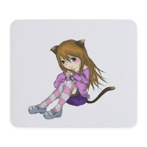 CafePress - Chibi Cat Mousepad - Non-slip Rubber Mousepad, Gaming Mouse Pad
