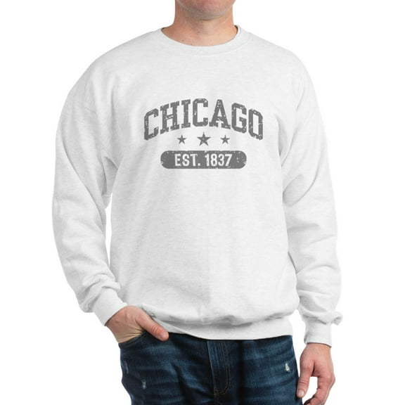 CafePress - Chicago Est.1837 - Crew Neck Sweatshirt