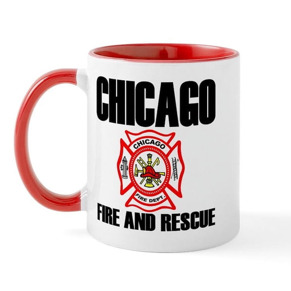 CafePress - Chicago Fire Department Mug - 11 oz Ceramic Mug - Novelty Coffee Tea Cup