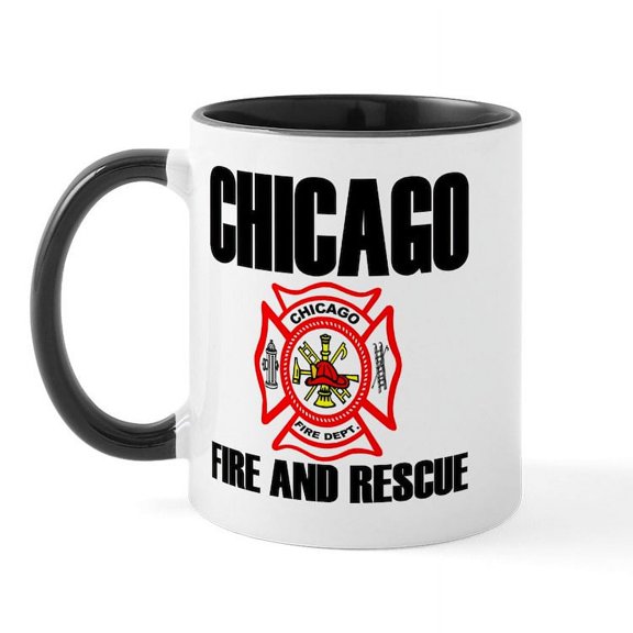 CafePress - Chicago Fire Department Mug - 11 oz Ceramic Mug - Novelty Coffee Tea Cup