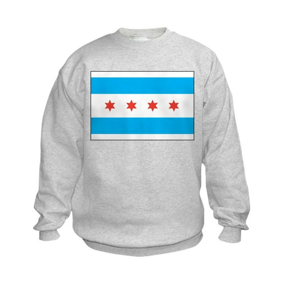 CafePress - Chicago Flag Kids Sweatshirt - Kids Sweatshirt, Youth Crew Neck Sweatshirt