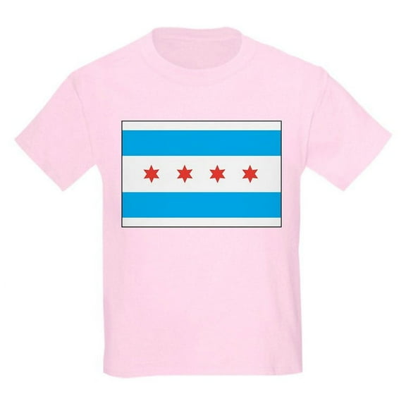 CafePress - Chicago Flag Kids T Shirt - Light T-Shirt Kids XS-XL