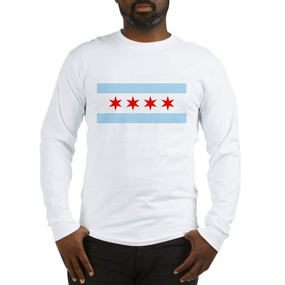 CafePress - Chicago Flag Long Sleeve T Shirt - Unisex Cotton Long Sleeve T-Shirt