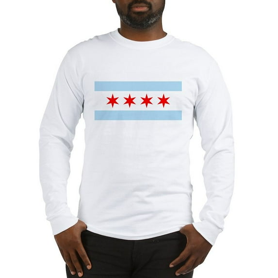 CafePress - Chicago Flag Long Sleeve T Shirt - Unisex Cotton Long Sleeve T-Shirt