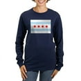 thumbnail image 1 of CafePress - Chicago Flag Long Sleeve T Shirt - Women's Long Sleeve Graphic Tee Casual Fit, 1 of 4