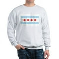 thumbnail image 1 of CafePress - Chicago Flag Sweatshirt - Crew Neck Sweatshirt, 1 of 4