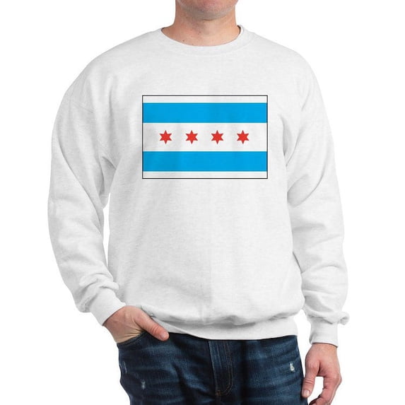CafePress - Chicago Flag Sweatshirt - Crew Neck Sweatshirt