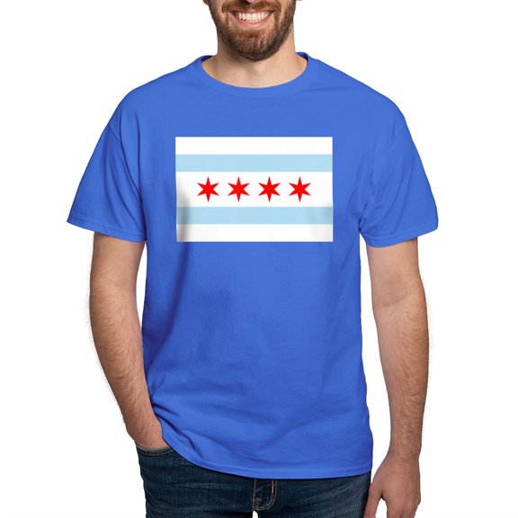 CafePress - Chicago Flag T Shirt - Men's Classic Graphic Cotton T-Shirt