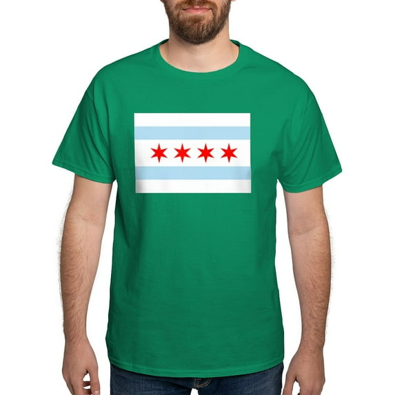 CafePress - Chicago Flag T Shirt - Men's Classic Graphic Cotton T-Shirt