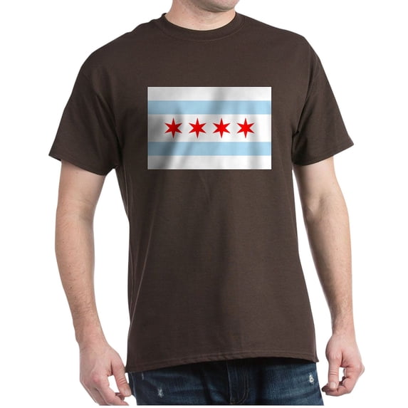 CafePress - Chicago Flag T Shirt - Men's Classic Graphic Cotton T-Shirt