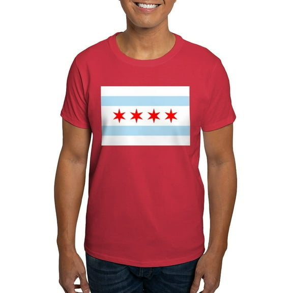 CafePress - Chicago Flag T Shirt - Men's Classic Graphic Cotton T-Shirt