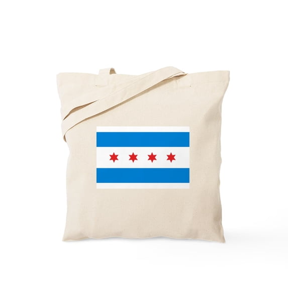 CafePress - Chicago Flag Tote Bag - Unisex Canvas Tote Bag, Beige, 1-Piece