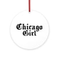 thumbnail image 1 of CafePress - Chicago Girl -  Round Wood Ornament 4", 1 of 2