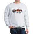 thumbnail image 1 of CafePress - Chicago Illinois Skyline - Crew Neck Sweatshirt, 1 of 1