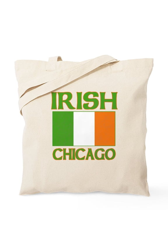 - Chicago Irish Flag Tote Bag - Unisex Canvas Tote Bag, Beige, 1-Piece