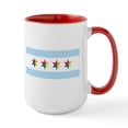 thumbnail image 1 of CafePress - Chicago Municipal Pride Flag Mugs - 15 oz Ceramic Large White Novelty Mug, 1 of 4
