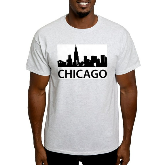 CafePress - Chicago Skyline Light T Shirt - Men's Classic Graphic T-Shirt