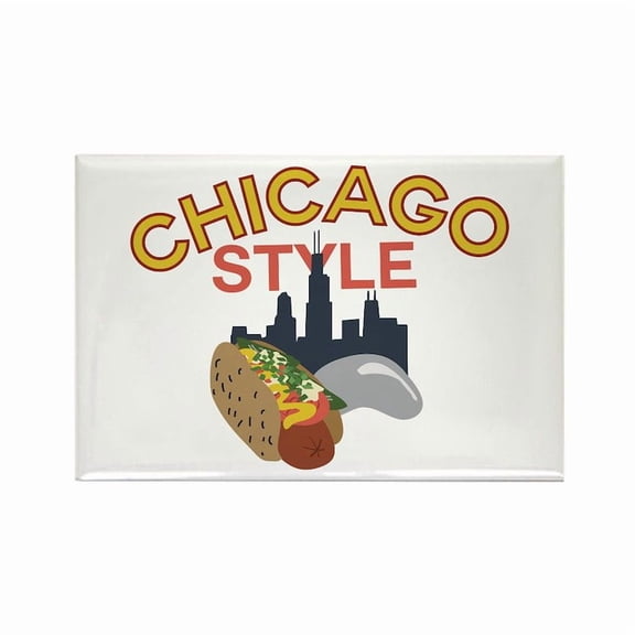 CafePress - Chicago Style Magnets - Rectangle Magnet, 2"x3" Refrigerator Magnet