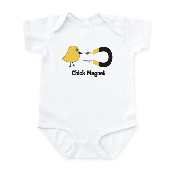 CafePress - Chick Magnet Infant Bodysuit - Baby Light Bodysuit, Size Newborn - 24 Months