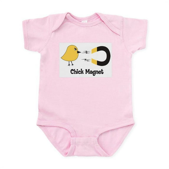 CafePress - Chick Magnet Infant Bodysuit - Baby Light Bodysuit, Size Newborn - 24 Months