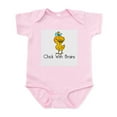 thumbnail image 1 of CafePress - Chick With Brains Infant Bodysuit - Baby Light Bodysuit, Size Newborn - 24 Months, 1 of 4