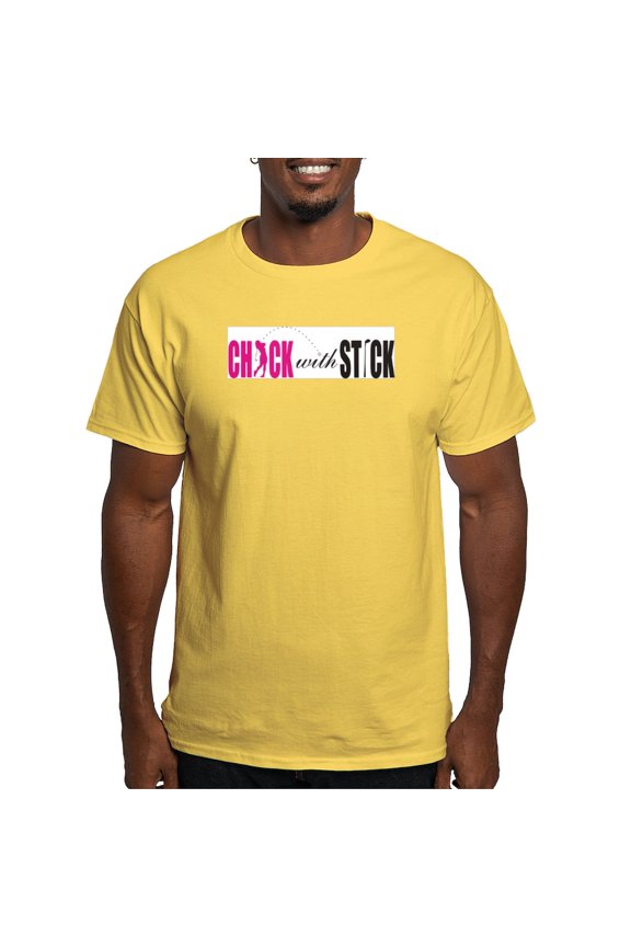 - Chick With Stick White T Shirt - Men's Classic Graphic T-Shirt