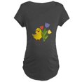 thumbnail image 1 of CafePress - Chick With Tulips Maternity T Shirt - Maternity Dark T-Shirt, 1 of 3