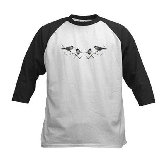 CafePress - Chickadee Song Bird Baseball Jersey - Kids Cotton Baseball Jersey, 3/4 Sleeve Shirt