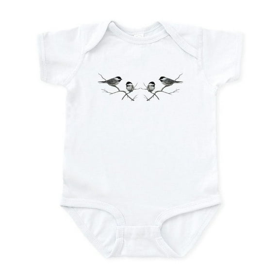 CafePress - Chickadee Song Bird Body Suit - Baby Light Bodysuit, Size Newborn - 24 Months