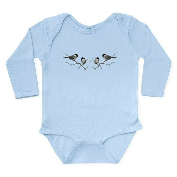 CafePress - Chickadee Song Bird Body Suit - Long Sleeve Cotton Baby Bodysuit