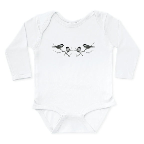 CafePress - Chickadee Song Bird Body Suit - Long Sleeve Cotton Baby Bodysuit