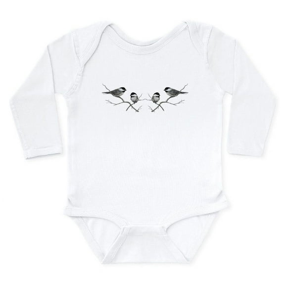 CafePress - Chickadee Song Bird Body Suit - Long Sleeve Cotton Baby Bodysuit
